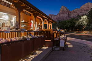 Exterior space featuring a mountain view