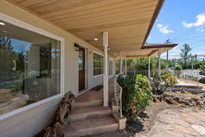 View of covered porch