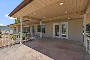 View of patio / terrace featuring french doors