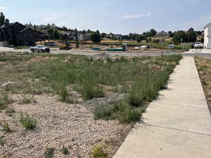 View of yard featuring a residential view