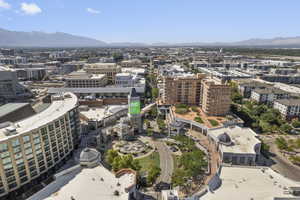 View of urban area featuring a mountain backdrop