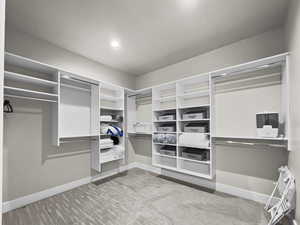View of walk in closet