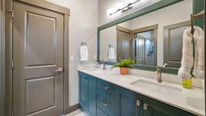 Full bath with double vanity