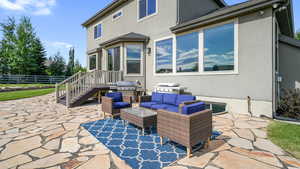 View of patio / terrace with outdoor lounge area and grilling area