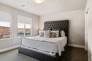 Bedroom featuring baseboards