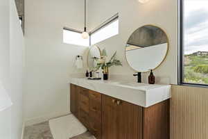 Full bath with double vanity