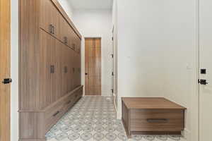Mudroom with baseboards