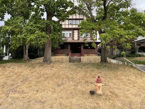 View of front of home with brick siding