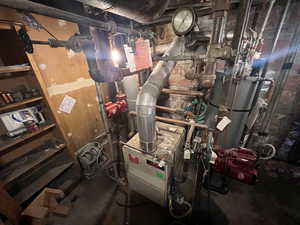 Utility room with gas water heater