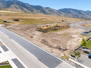 View of mountain background with rural landscape