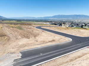 View of mountain backdrop with nearby suburban area