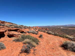 View of mountain background with a desert landscape