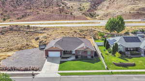 Aerial view of property and surrounding area