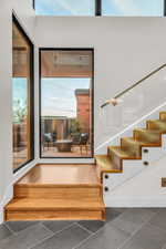 Staircase with healthy amount of natural light