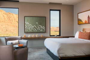 Bedroom with baseboards