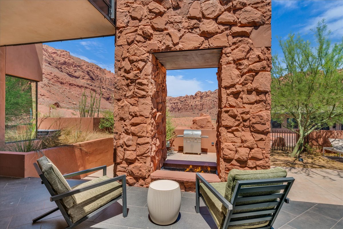 View of patio / terrace featuring a grill