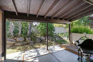 Amazing Covered Potio with plenty of privacy.