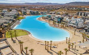 View of swimming pool featuring a mountain view and a residential view