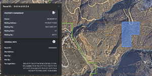 Map / location with property parcel outlined