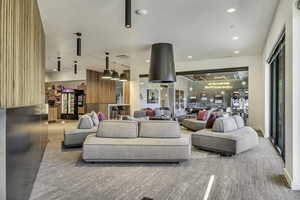 Living room featuring recessed lighting