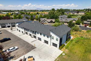 Aerial view of residential area