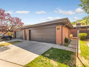Garage with driveway
