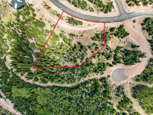 View of rural area with property boundaries highlighted