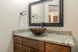 Bathroom featuring vanity