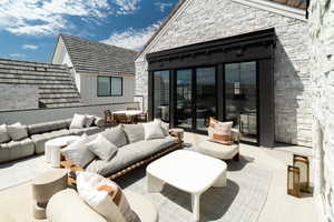 View of patio / terrace with outdoor lounge area and outdoor dining area