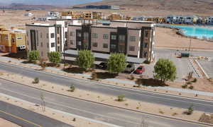 View of property featuring a mountain view