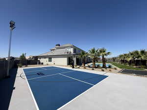 View of sport court featuring community basketball court