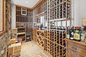 Wine area with stone flooring