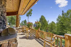 View of patio featuring grilling area
