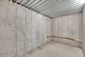 View of unfinished below grade area