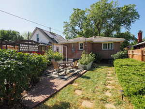 View of yard with a deck