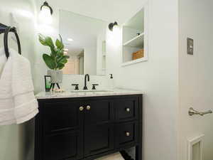 Bathroom featuring vanity