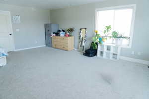 Bedroom featuring baseboards and carpet flooring