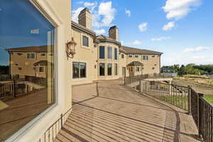 View of wooden deck