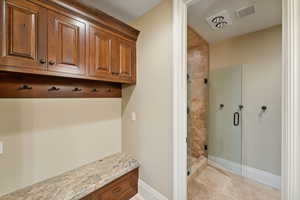 Mudroom with baseboards
