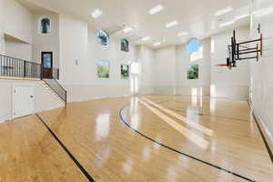 View of sport court featuring basketball court