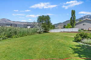 View of yard featuring a mountain view