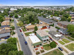 Aerial view of residential area