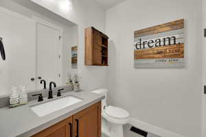 Half bath on the main floor