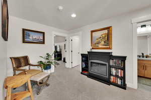 Reading nook on the upper level