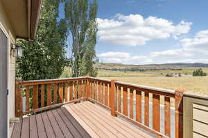 Deck with a view of countryside