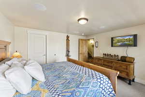 View of carpeted bedroom