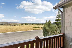 Balcony featuring a view of rural / pastoral area