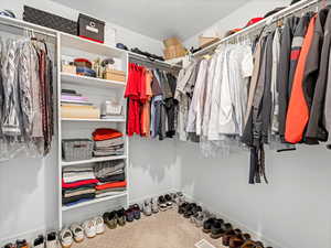 View of walk in closet