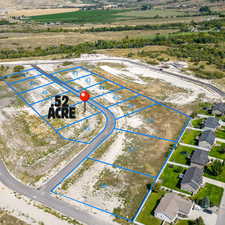 Overview of rural landscape featuring property parcel outlined