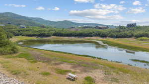 Water view with a mountain backdrop